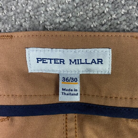 Peter Millar EB66 Pants Men's 36 x 30 Brown Classic Fit Chino Stretch golf - Picture 6 of 15